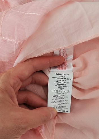 Kız Çocuk Pembe Fırfırlı Bohem Elbise - Görsel 4