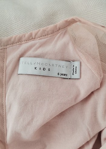 Pembe Uzun Kollu Kız Elbisesi, tüllü, simli, Fırfırlı 6 yaş - Görsel 4