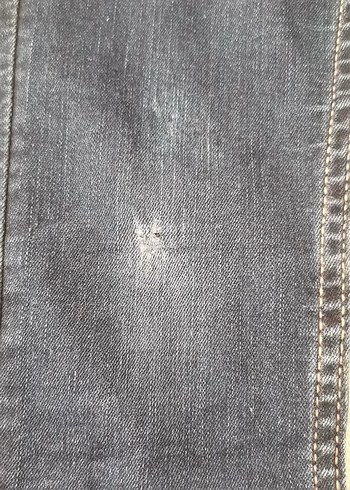 Kız Çocuk Koyu Mavi Kemerli Dar Kesim Kot Pantolon - Görsel 2