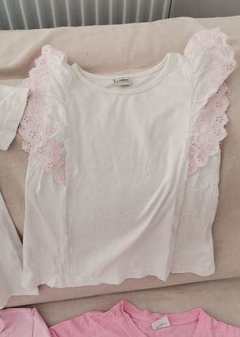 Kız Çocuk Pastel Renkli Baskılı Tişörtler - Görsel 3