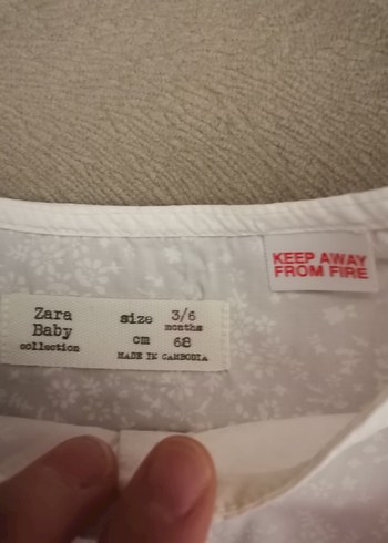 Kız Bebek Beyaz Fırfırlı Bluz 3-6 ay - Görsel 3