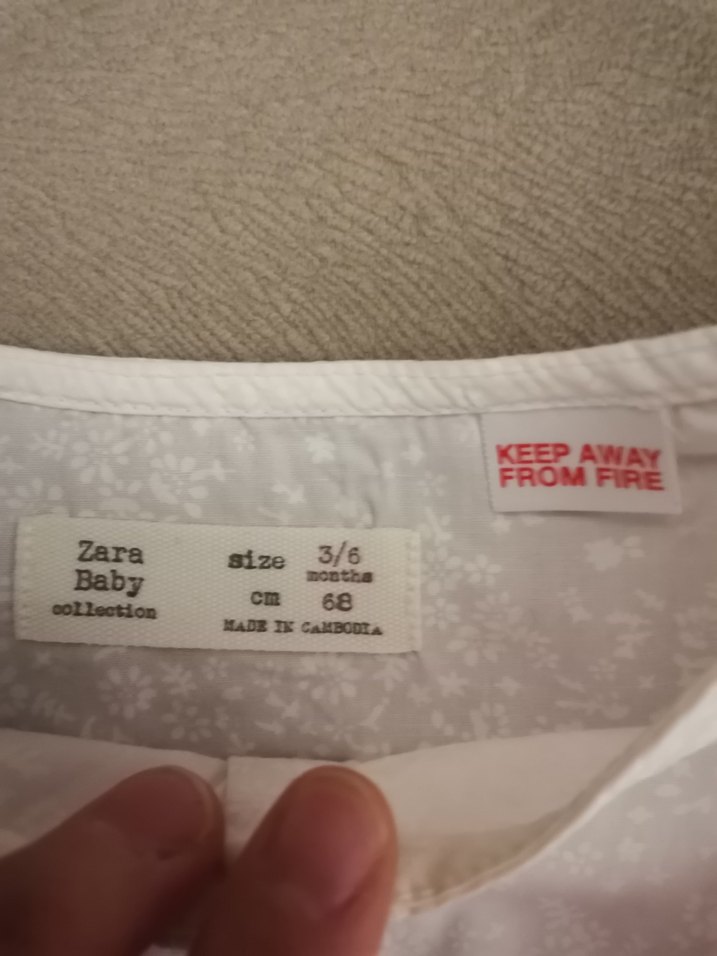 Kız Bebek Beyaz Fırfırlı Bluz 3-6 ay - Görsel 3