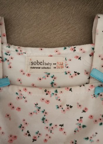 Kız Çocuk Pamuklu Çiçekli Elbise 9-12 ay - Görsel 2