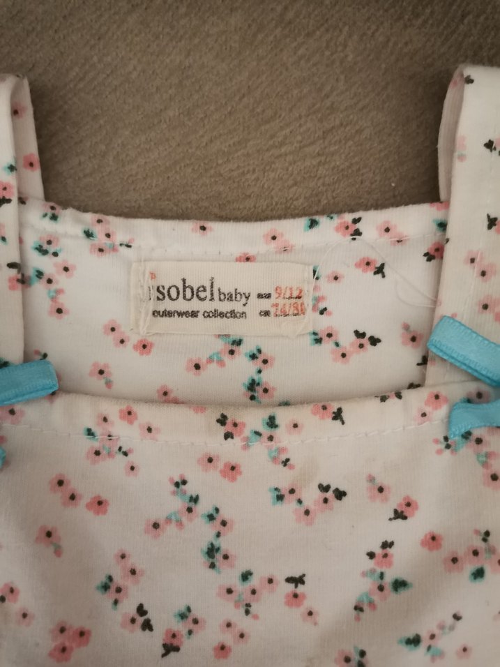 Kız Çocuk Pamuklu Çiçekli Elbise 9-12 ay - Görsel 2