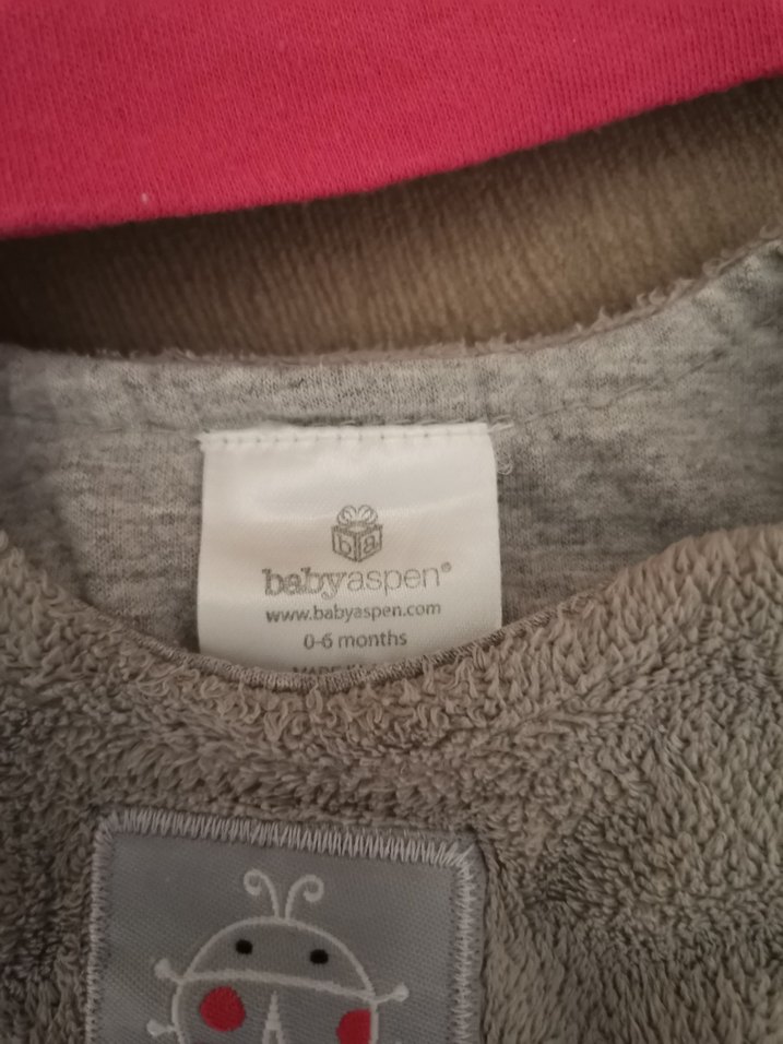 Pembe Gri Noktalı Bebek Uyku Tulumu ve Şapka, 0-6 ay - Görsel 4