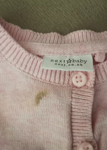 Düğmeli Pembe Kız Hırka 6 ay - Görsel 2