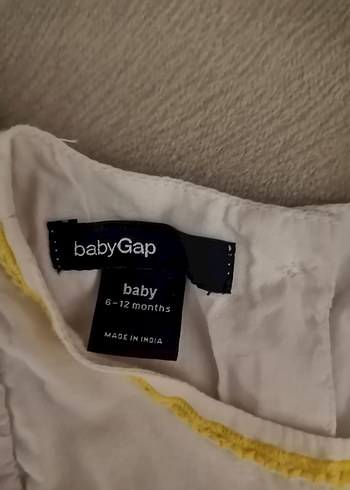 Nakışlı Beyaz Fırfırlı Kız Elbisesi 6-12 ay - Görsel 3