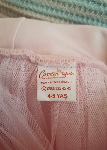 Bale elbisesi, tütü, 4-5 yaş, pembe - Görsel 4