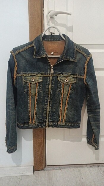 Vintage İngiliz kot ceket