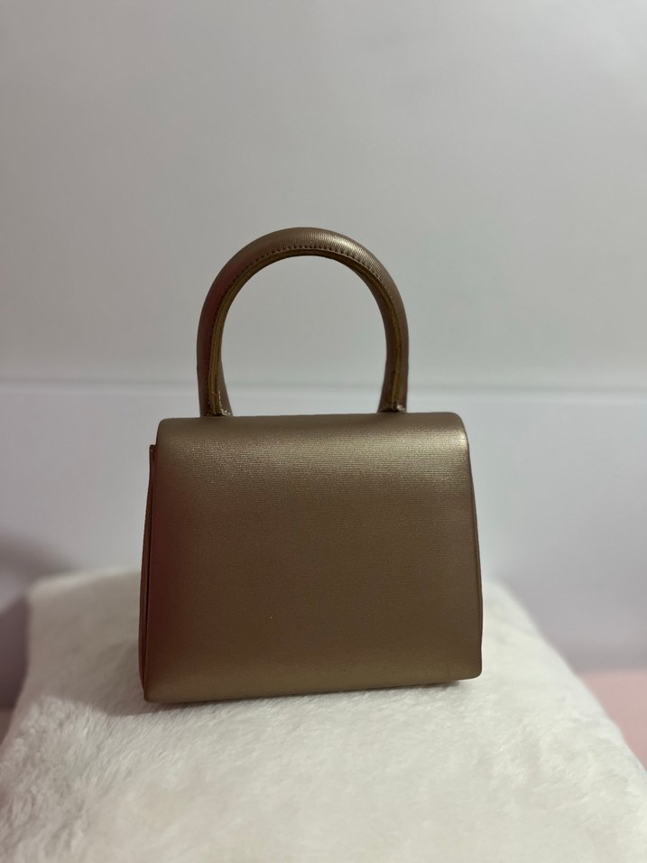Gold Deri Minimalist Kadın Çanta - Görsel 2