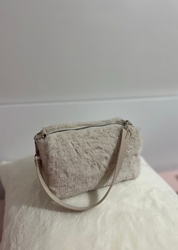 Krem Peluş Çanta - Görsel 3