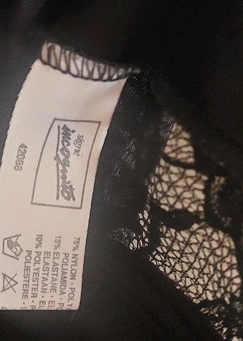 38 Beden siyah Renk Siyah Dantelli Straplez Gotik Body