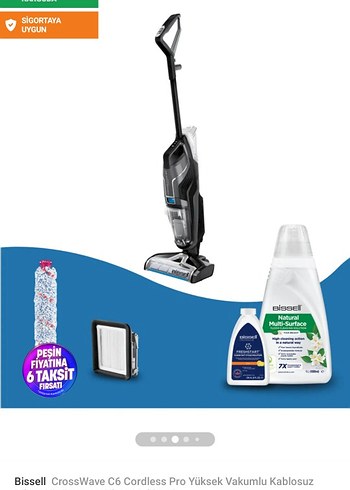 Bissell CrossWave C6 Kablosuz Yüksek Vakumlu Süpürge - Görsel 5