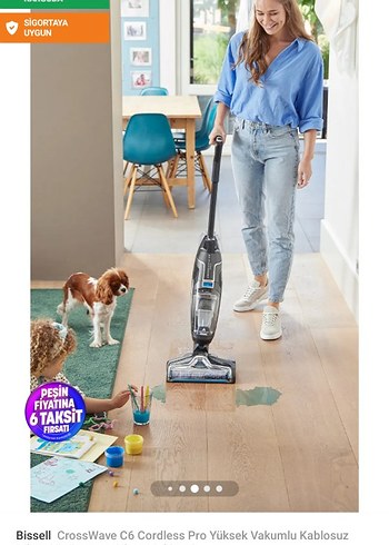 Bissell CrossWave C6 Kablosuz Yüksek Vakumlu Süpürge - Görsel 10