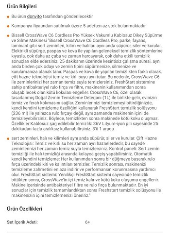 Bissell CrossWave C6 Kablosuz Yüksek Vakumlu Süpürge - Görsel 11