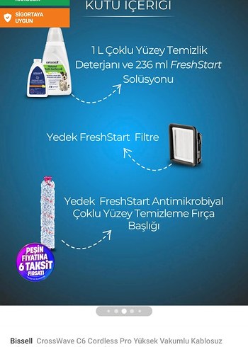 Bissell CrossWave C6 Kablosuz Yüksek Vakumlu Süpürge - Görsel 8