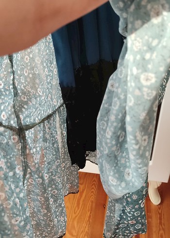 Gri Bohem Uzun Kollu Uzun Elbise - Görsel 11