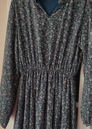 Gri Bohem Uzun Kollu Uzun Elbise - Görsel 2