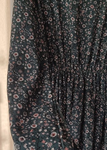 Gri Bohem Uzun Kollu Uzun Elbise - Görsel 3