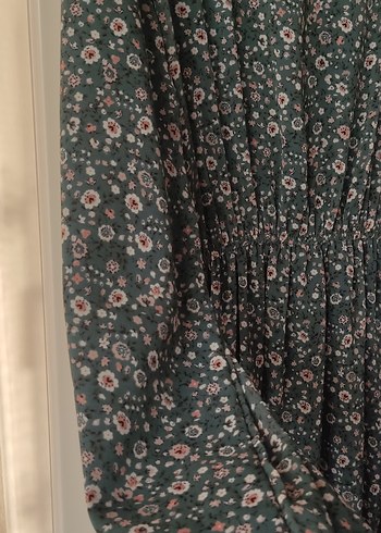 Gri Bohem Uzun Kollu Uzun Elbise - Görsel 4