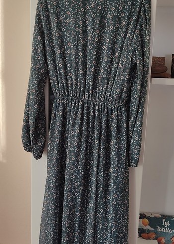 Gri Bohem Uzun Kollu Uzun Elbise - Görsel 8