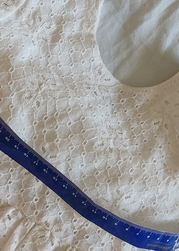 Kız Çocuk Beyaz Nakışlı Pamuklu Elbise - Görsel 9