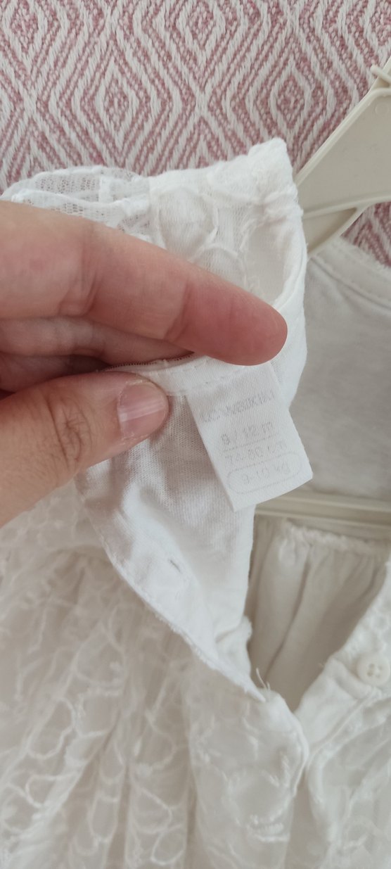 Beyaz Dantel Nakışlı Kız Elbisesi - Görsel 3