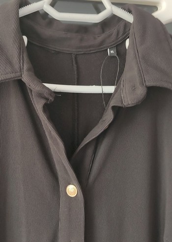 Düğmeli Siyah Kadın Uzun Elbise - Görsel 2