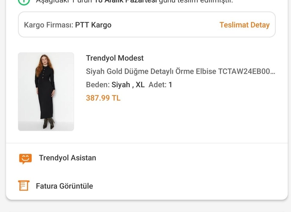 Düğmeli Siyah Kadın Uzun Elbise - Görsel 5