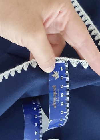 Mavi Düğmeli Kadın Takım Elbise - Görsel 5