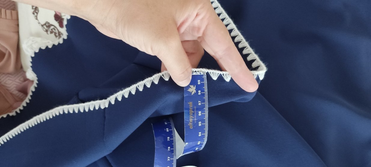 Mavi Düğmeli Kadın Takım Elbise - Görsel 5