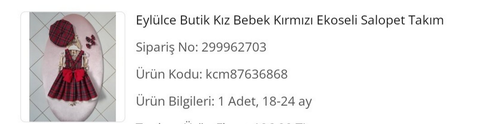 Kız Çocuk Kırmızı Kareli Fırfırlı Elbise - Görsel 5