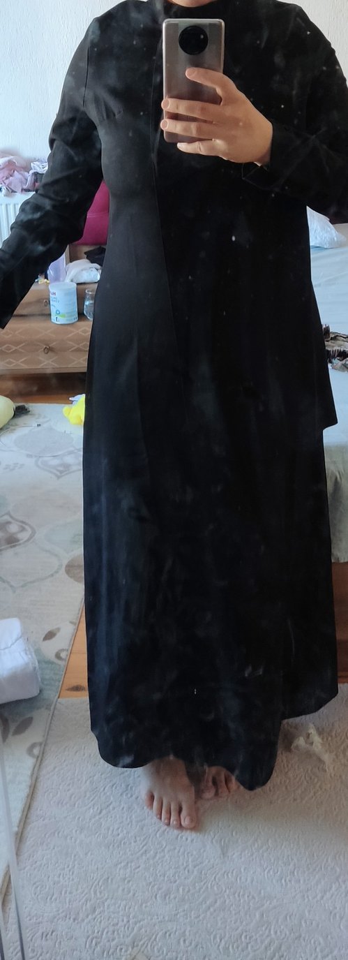 FUMO COLLECTION Siyah Uzun Kol Elbise - Görsel 5