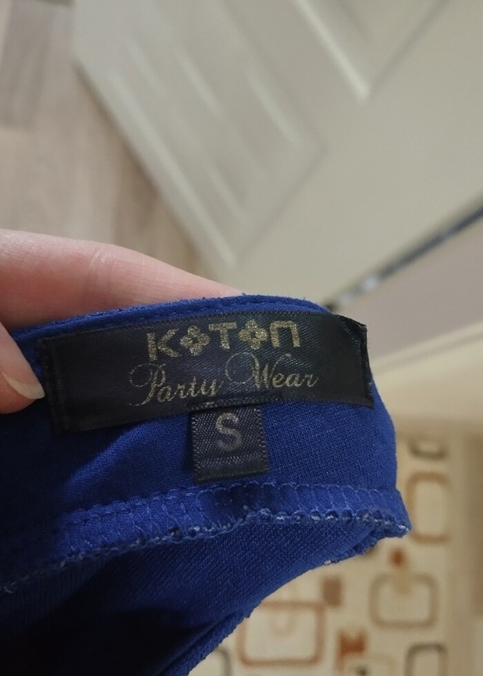 Koton Mavi Simli Mini Elbise - Görsel 2