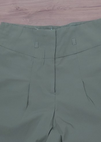 s Beden haki Renk Kadın Haki Regular Fit Pilili Kumaş Pantolon