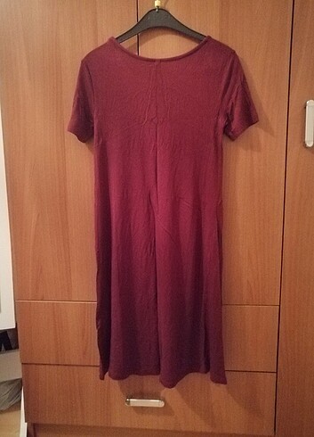 Çan etek bordo elbise  - Görsel 2