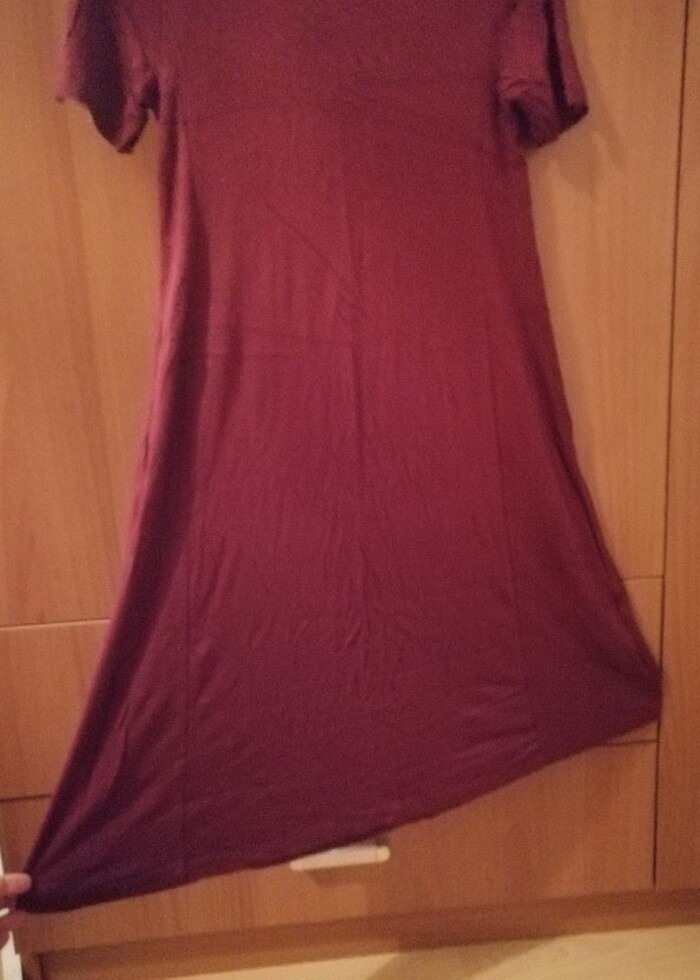 Çan etek bordo elbise  - Görsel 4