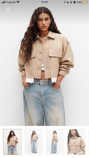 Crop ceket