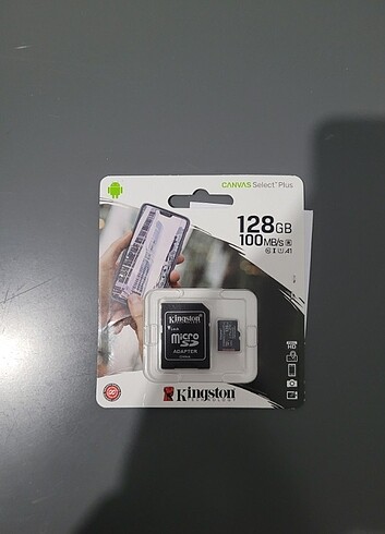 Kingston Canvas Select Plus 128GB UHS-I, U1, V10 microSD Hafıza 