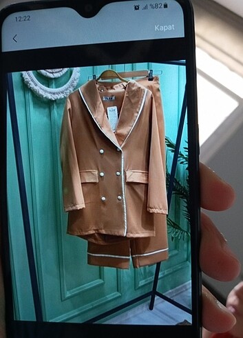 40 Beden camel Renk Blazer takim