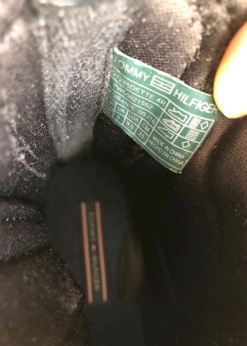 39 Beden siyah Renk Tommy Hilfiger Yağmur Botu