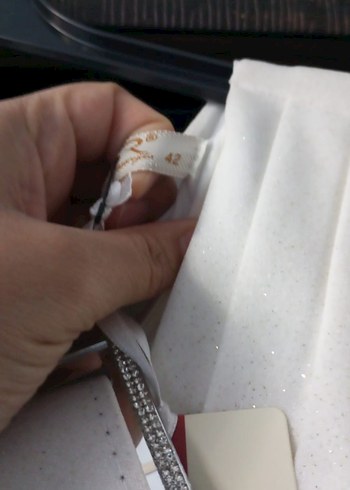 42 Beden Parlak Beyaz Fermuarlı