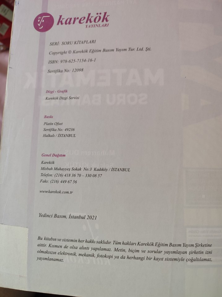 Karekök AYT Matematik Soru Bankası - Görsel 3