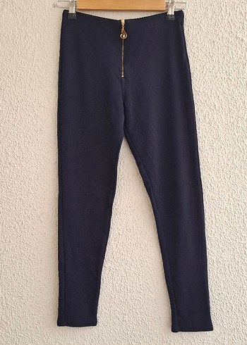 Kadın Lacivert Fermuarlı Tayt - Görsel 2