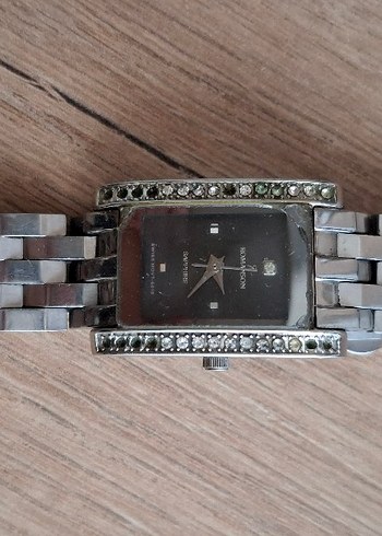 Klasik Gri Taşlı Kadın Saati - Görsel 2