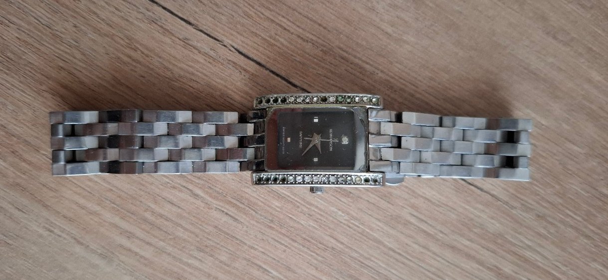 Klasik Gri Taşlı Kadın Saati - Görsel 2