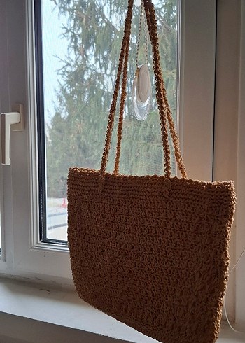 El Örgüsü Hasır Kadın Çanta - Görsel 7