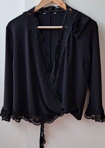 Siyah Dantelli Hırka Bolero - Görsel 2