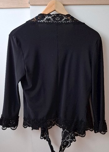 Siyah Dantelli Hırka Bolero - Görsel 4