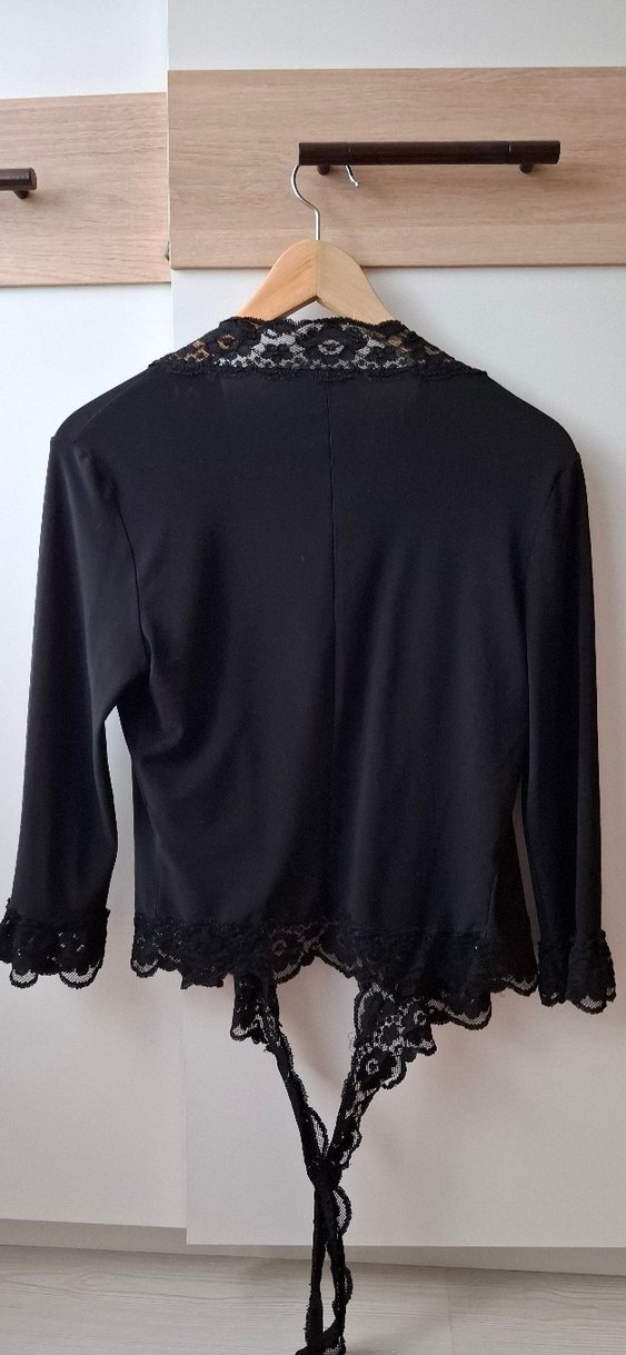 Siyah Dantelli Hırka Bolero - Görsel 4